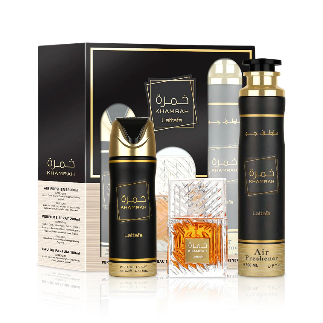 Lattafa Khamrah Gift Set Online in Pakistan-The Perfume Club