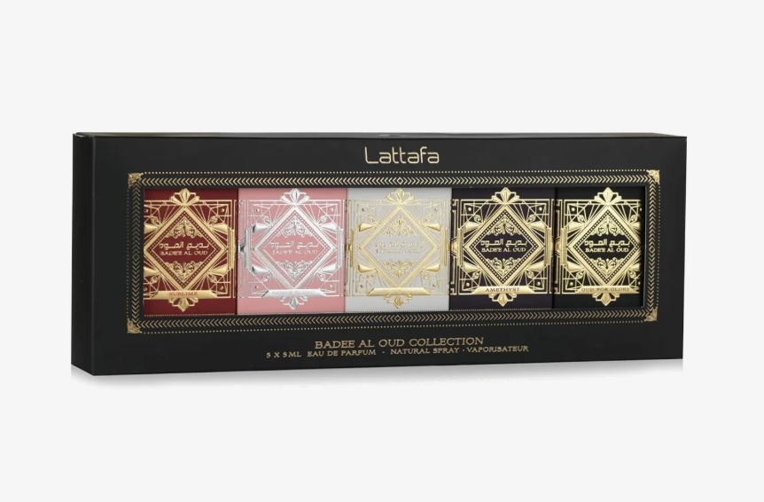 Shop original Lattafa Bade'e Al Oud Mini Set 5 x 5ml at the best price online at The Perfume Club
